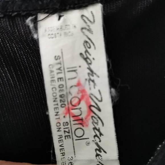 70s weight watchers black slip in control. Size small - Picture 4 of 4